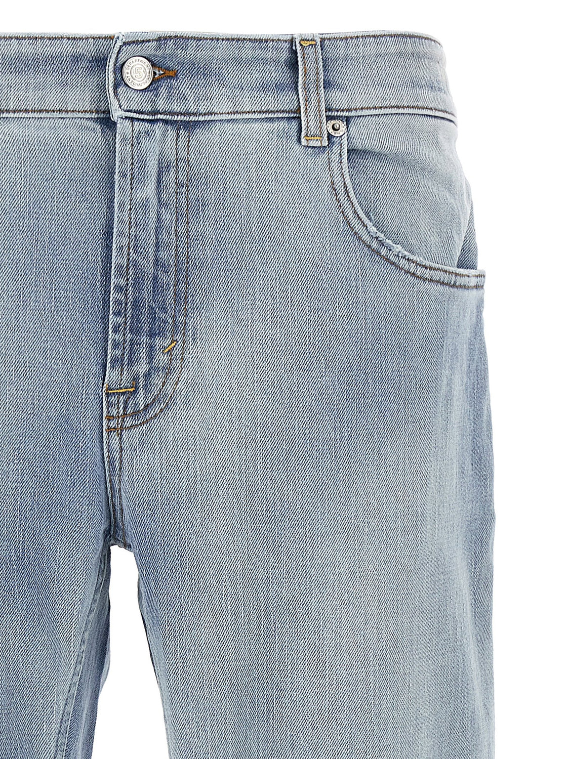 Blue Cotton Slim Fit Jeans