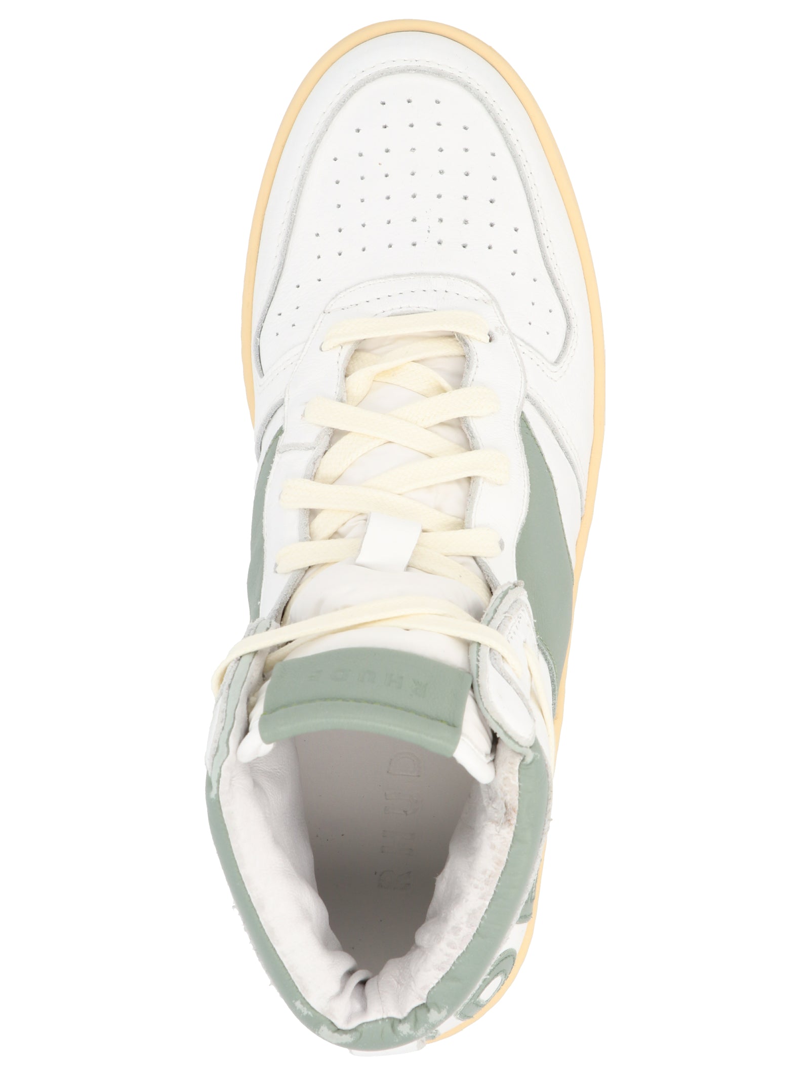 Bicolor Calfskin High Top Sneakers