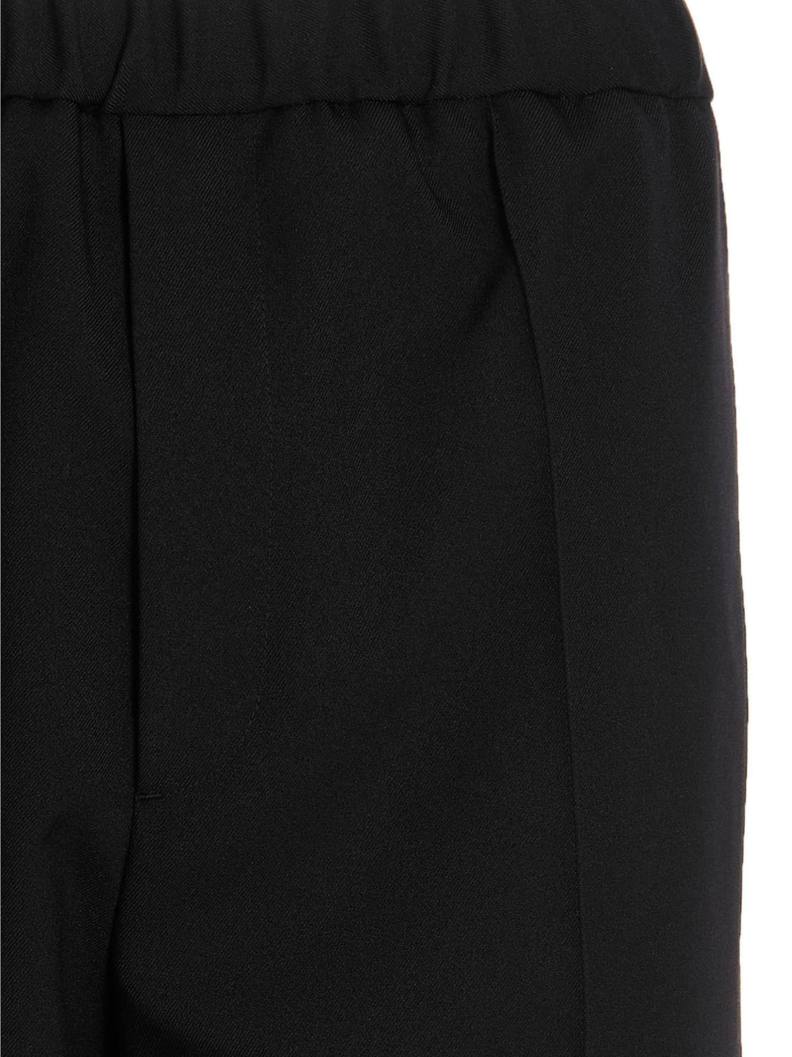 Blue Polyester Casual Pants