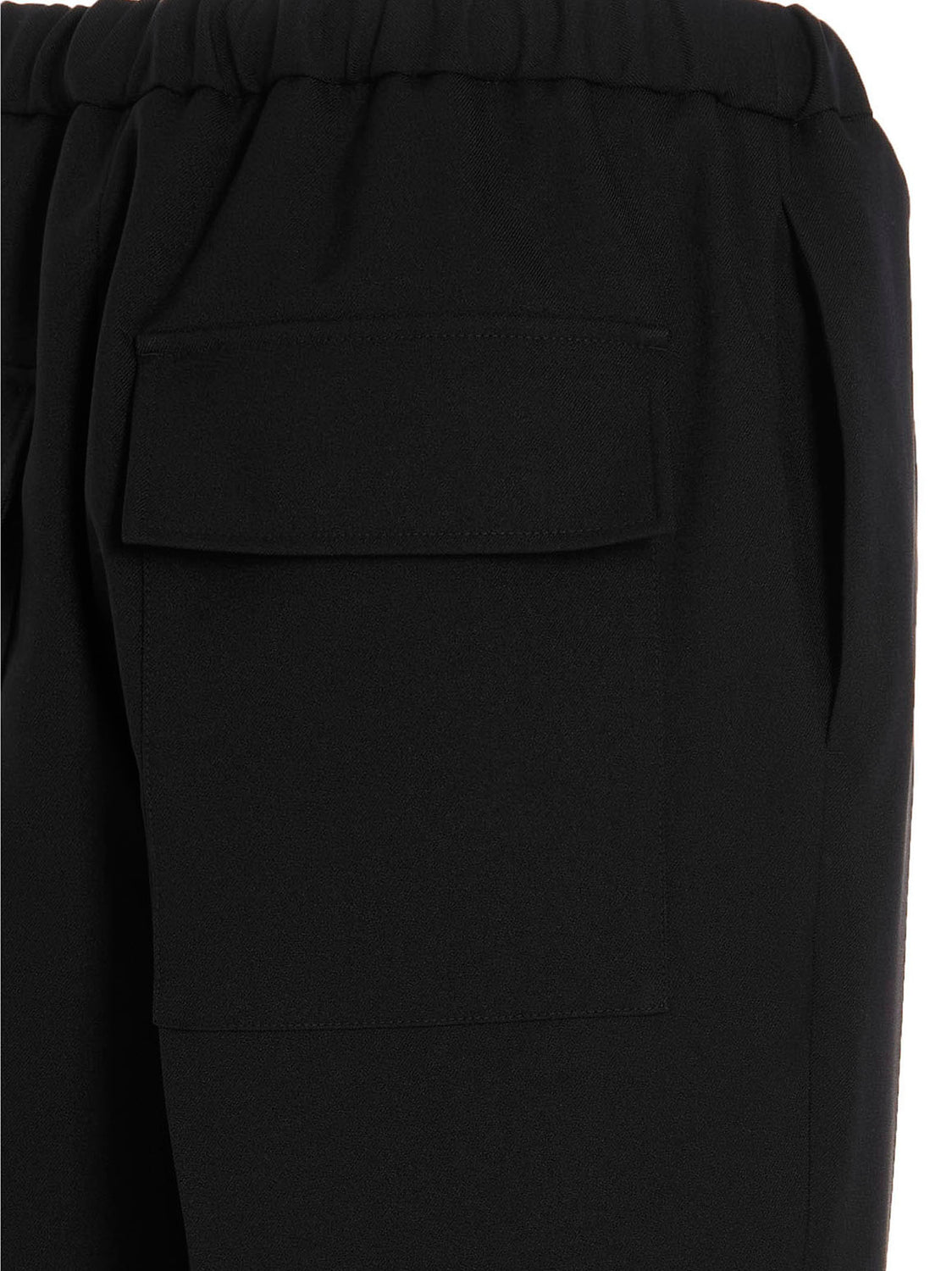 Blue Polyester Casual Pants