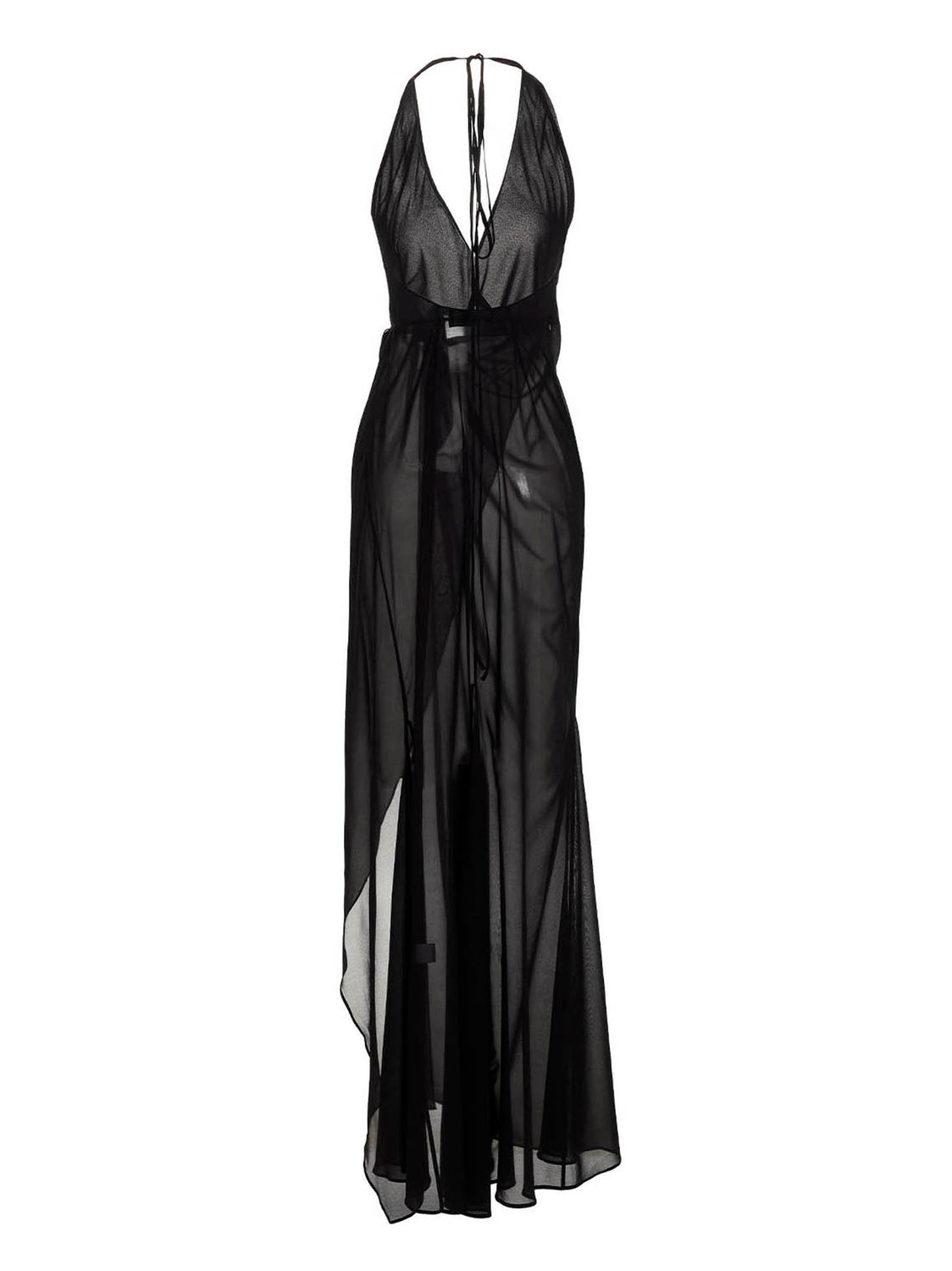 Black Silk Long Dress