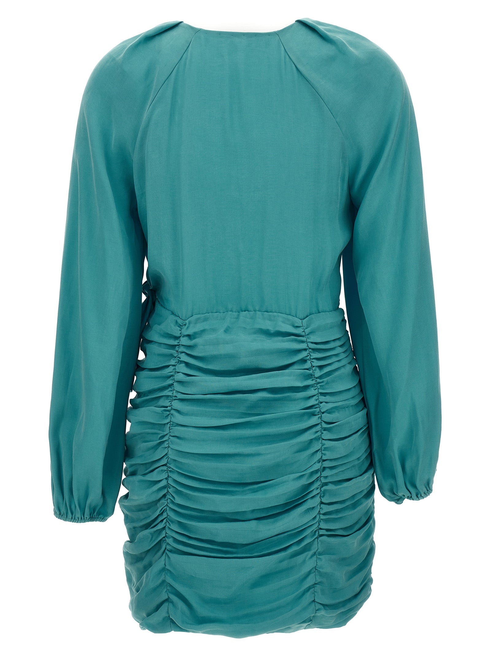Blue Lyocell Mini Skirt