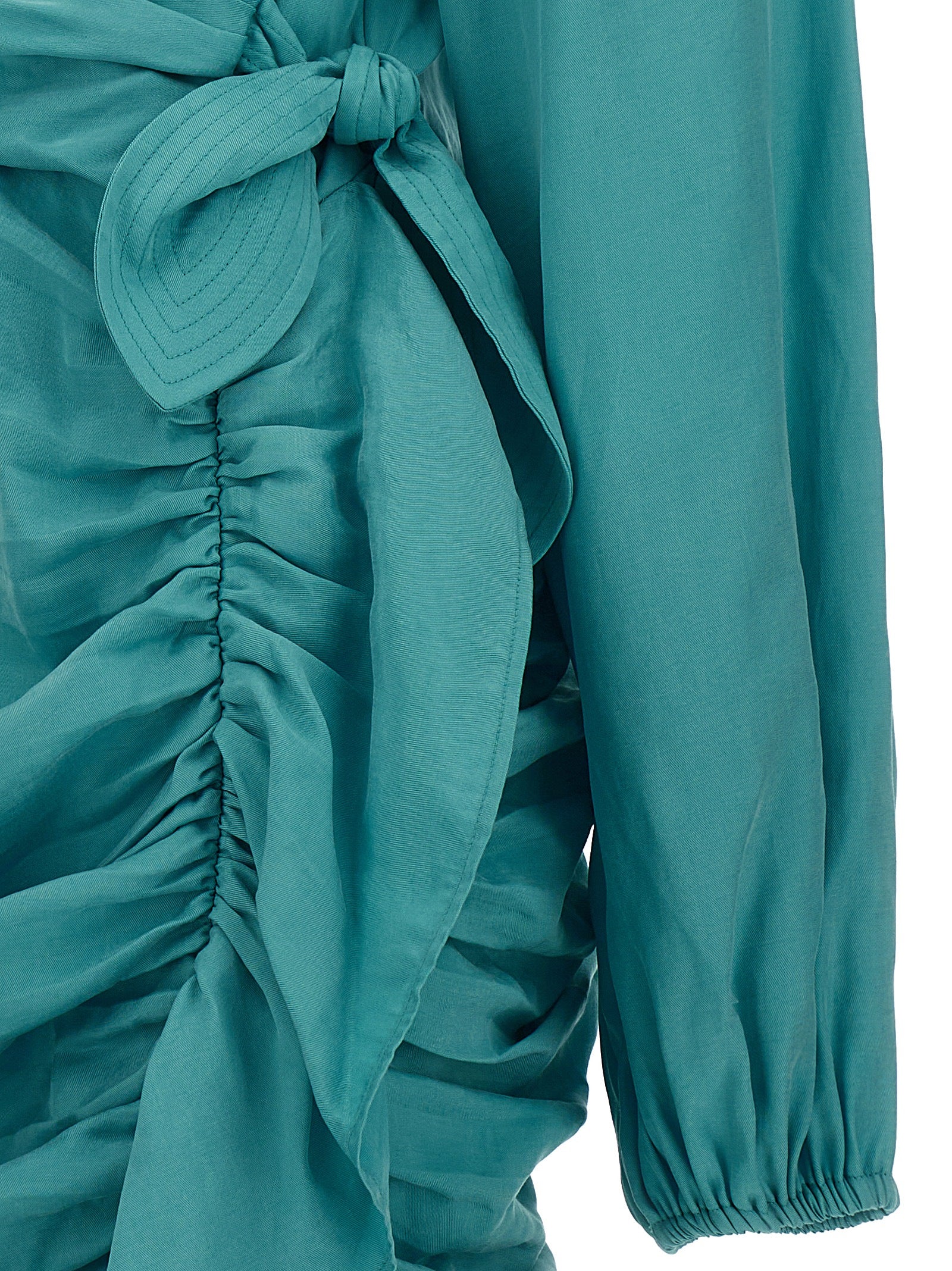 Blue Lyocell Mini Skirt