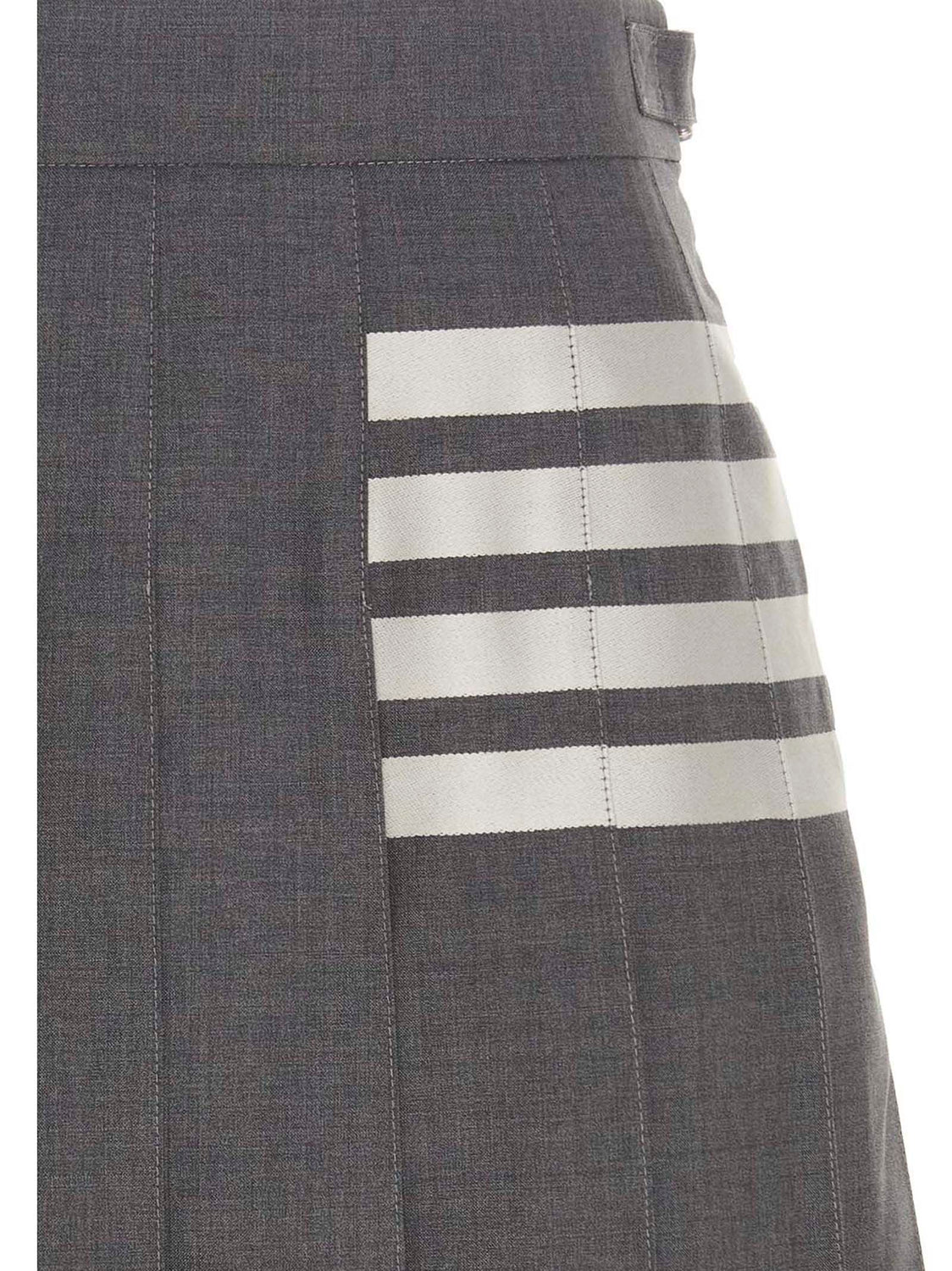 Gray Wool Long Skirt