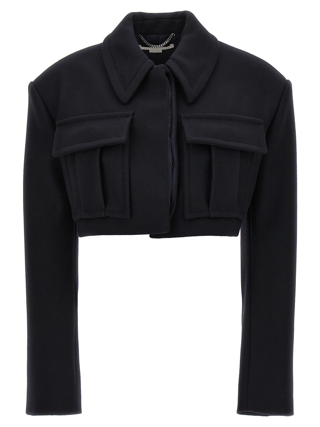 Black Wool Full-Length Jacket