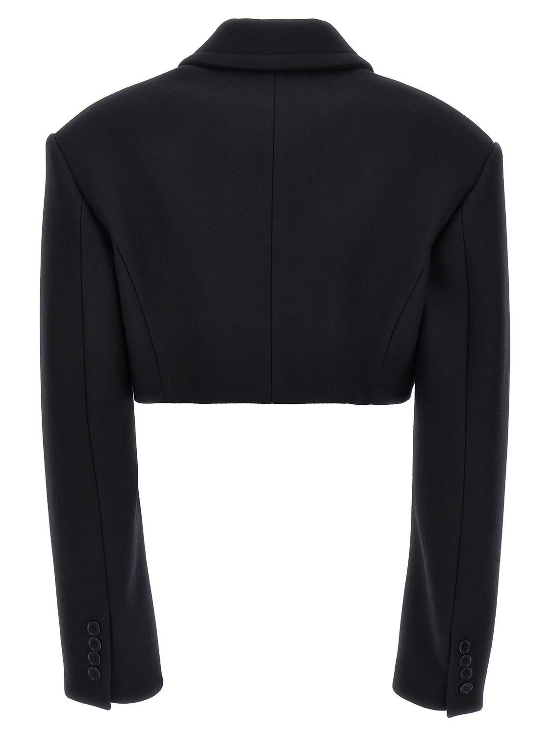 Black Wool Full-Length Jacket