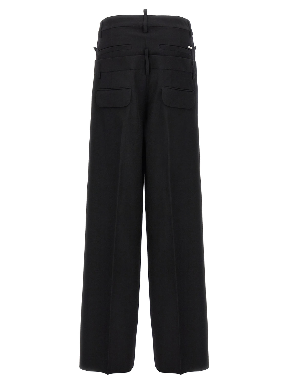 Black Virgin Wool Dress Pants