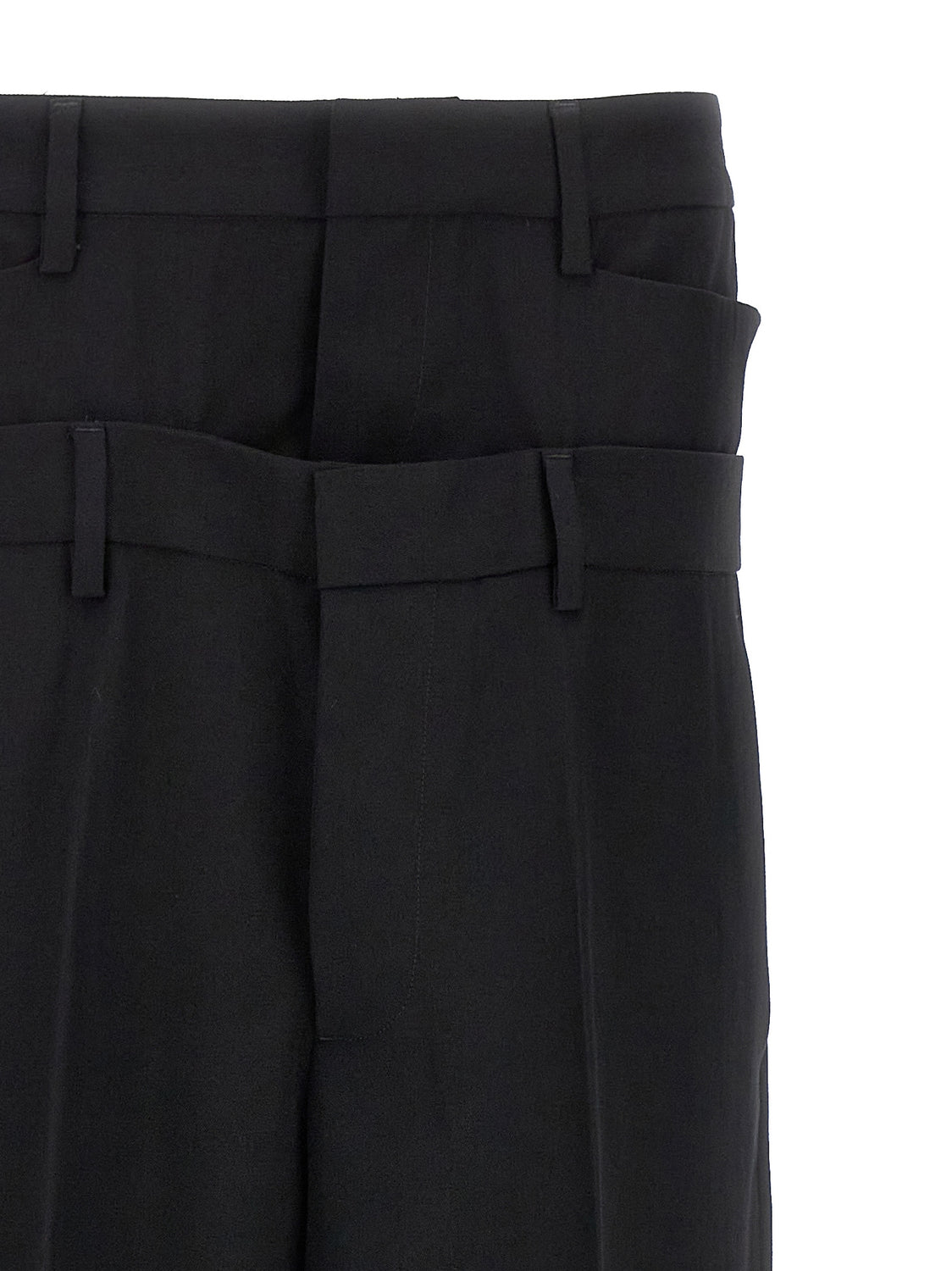 Black Virgin Wool Dress Pants