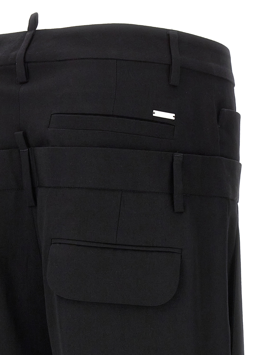 Black Virgin Wool Dress Pants