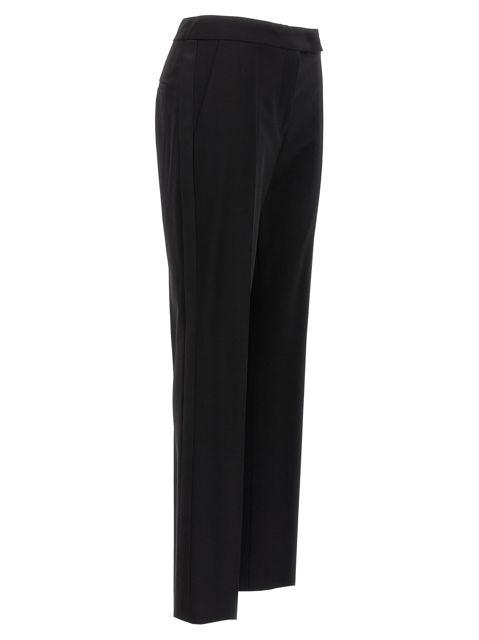 Black Virgin Wool Dress Pants