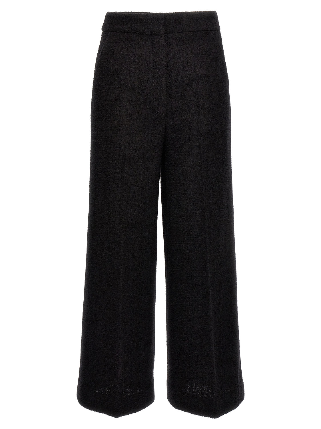 Black Wool Cropped Pants