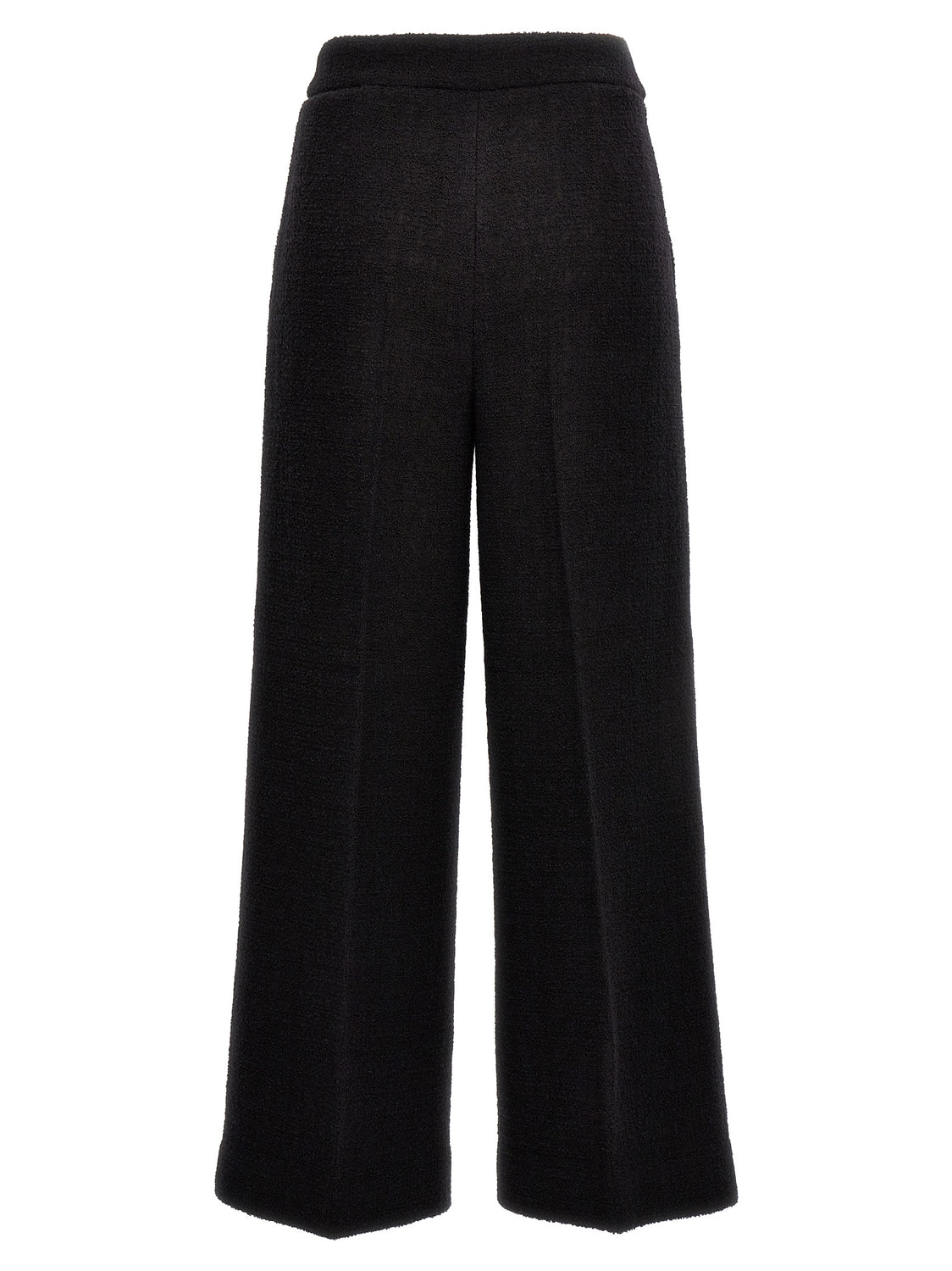 Black Wool Cropped Pants