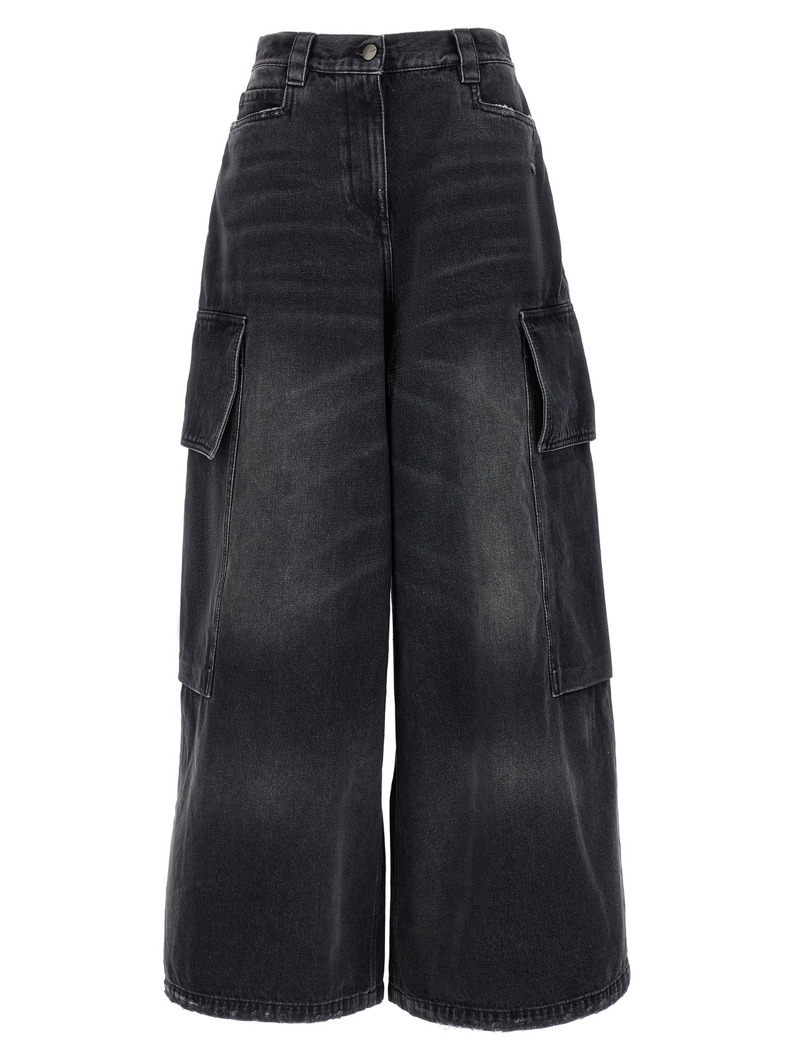 Gray Cotton Cargo Shorts