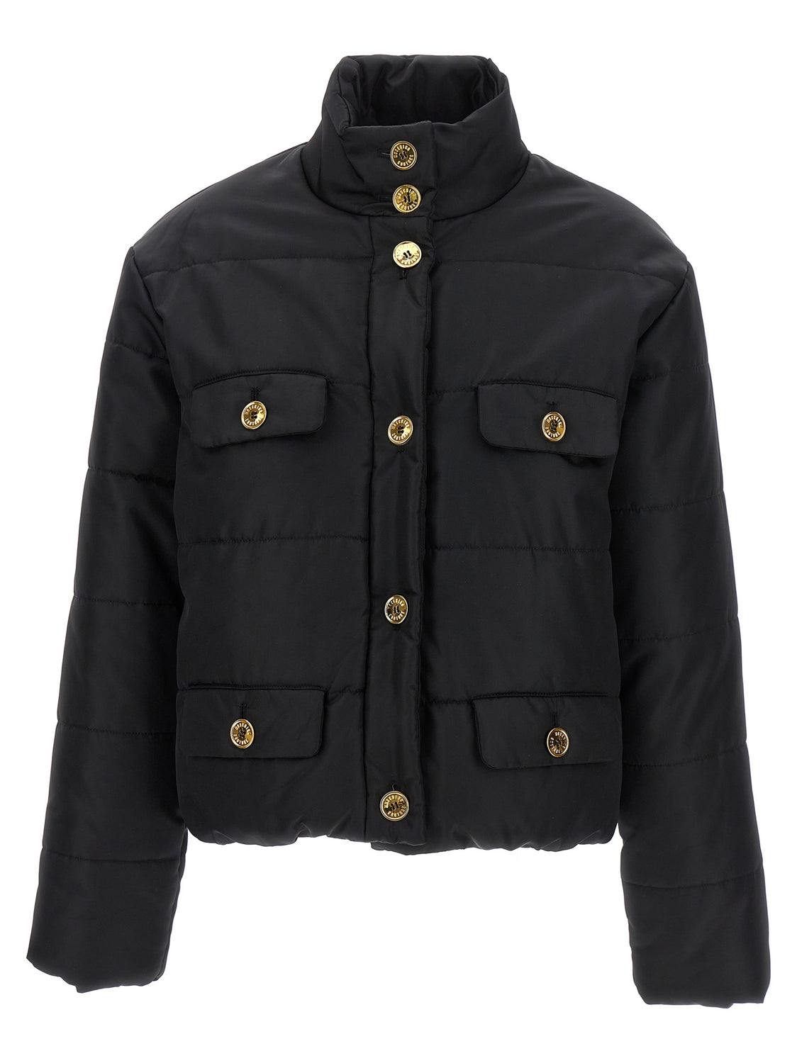 Black Polyamide Full-Length Jacket