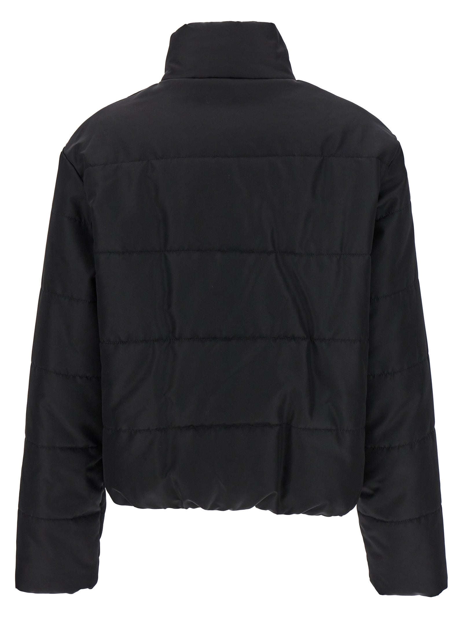 Black Polyamide Full-Length Jacket