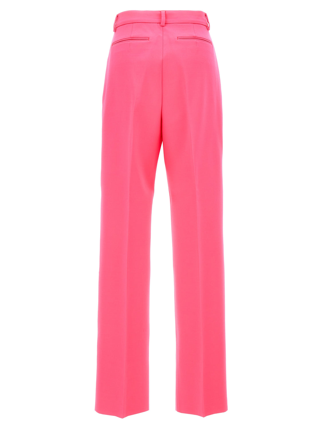 Fuchsia Virgin Wool Casual Pants