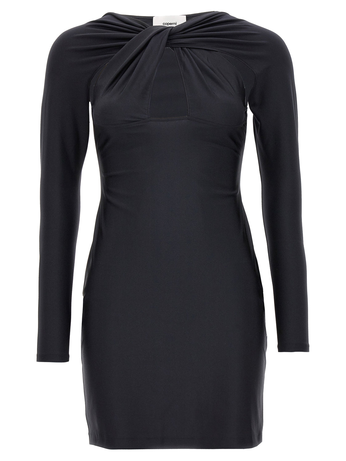 Black Polyamide Short Dress