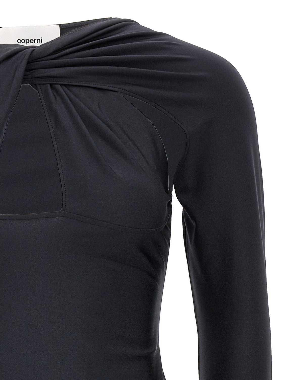 Black Polyamide Short Dress