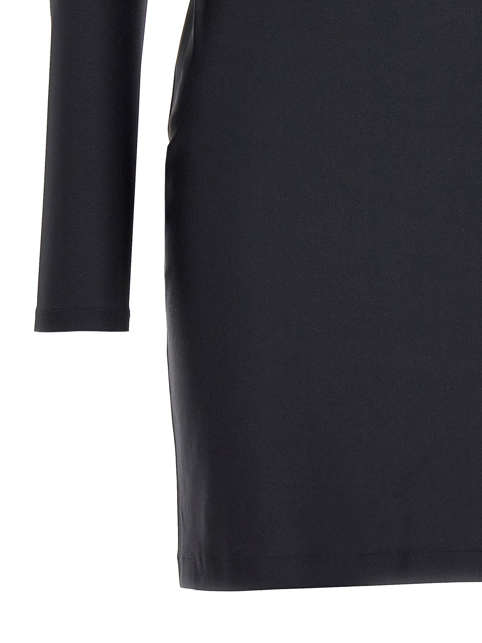 Black Polyamide Short Dress