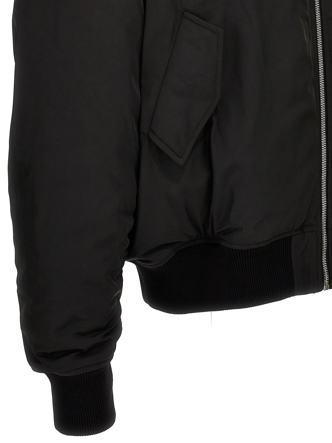 Black Polyester Bomber