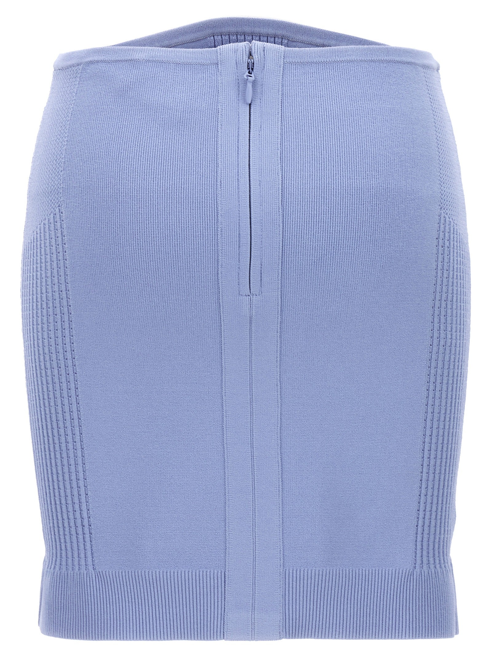Blue Viscose Long Skirt