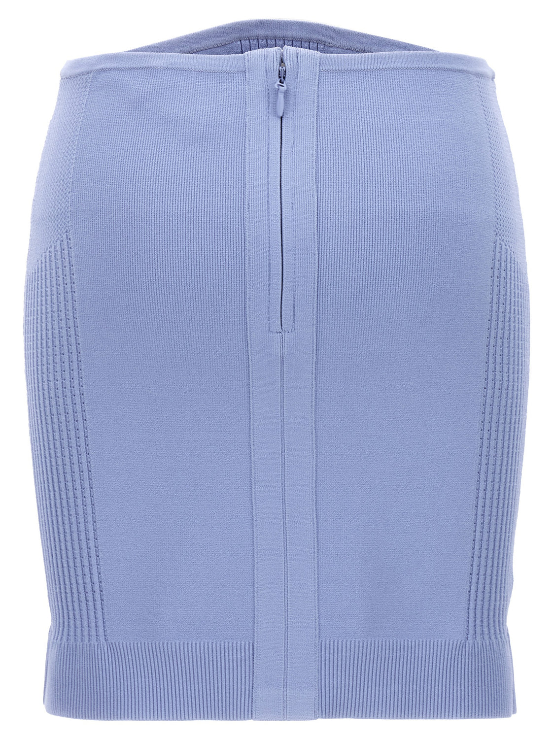 Blue Viscose Long Skirt