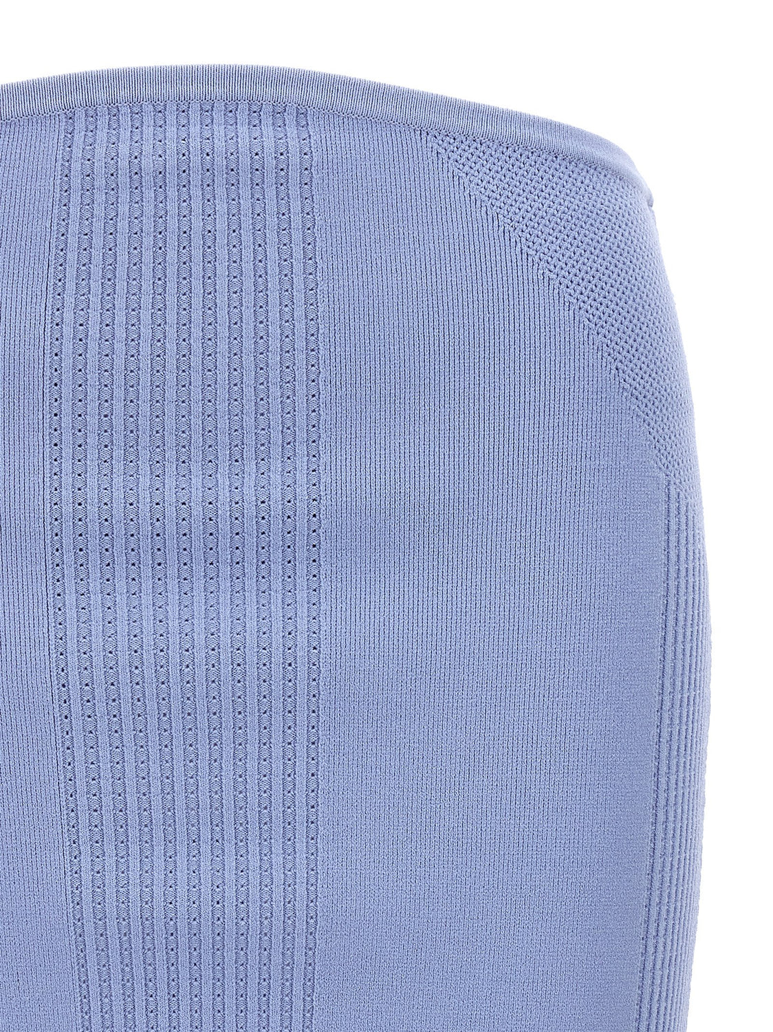 Blue Viscose Long Skirt