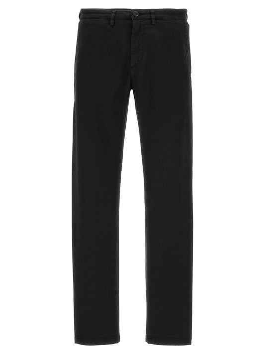 Black Cotton Casual Pants