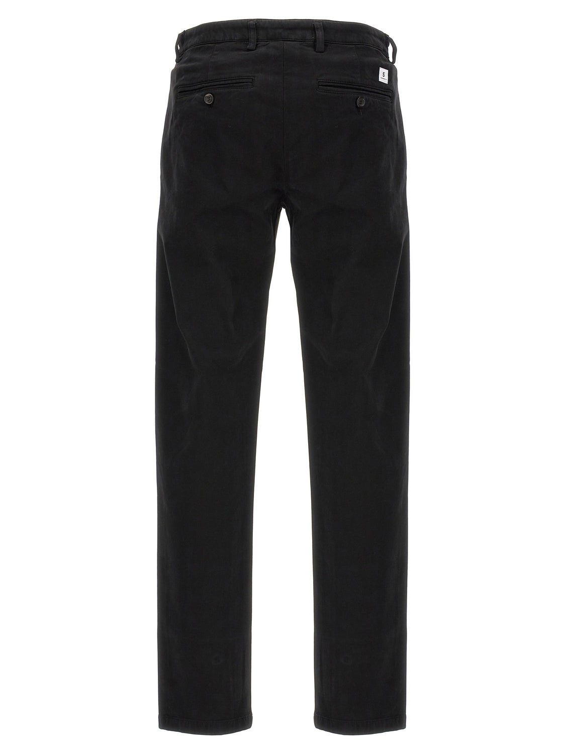 Black Cotton Casual Pants