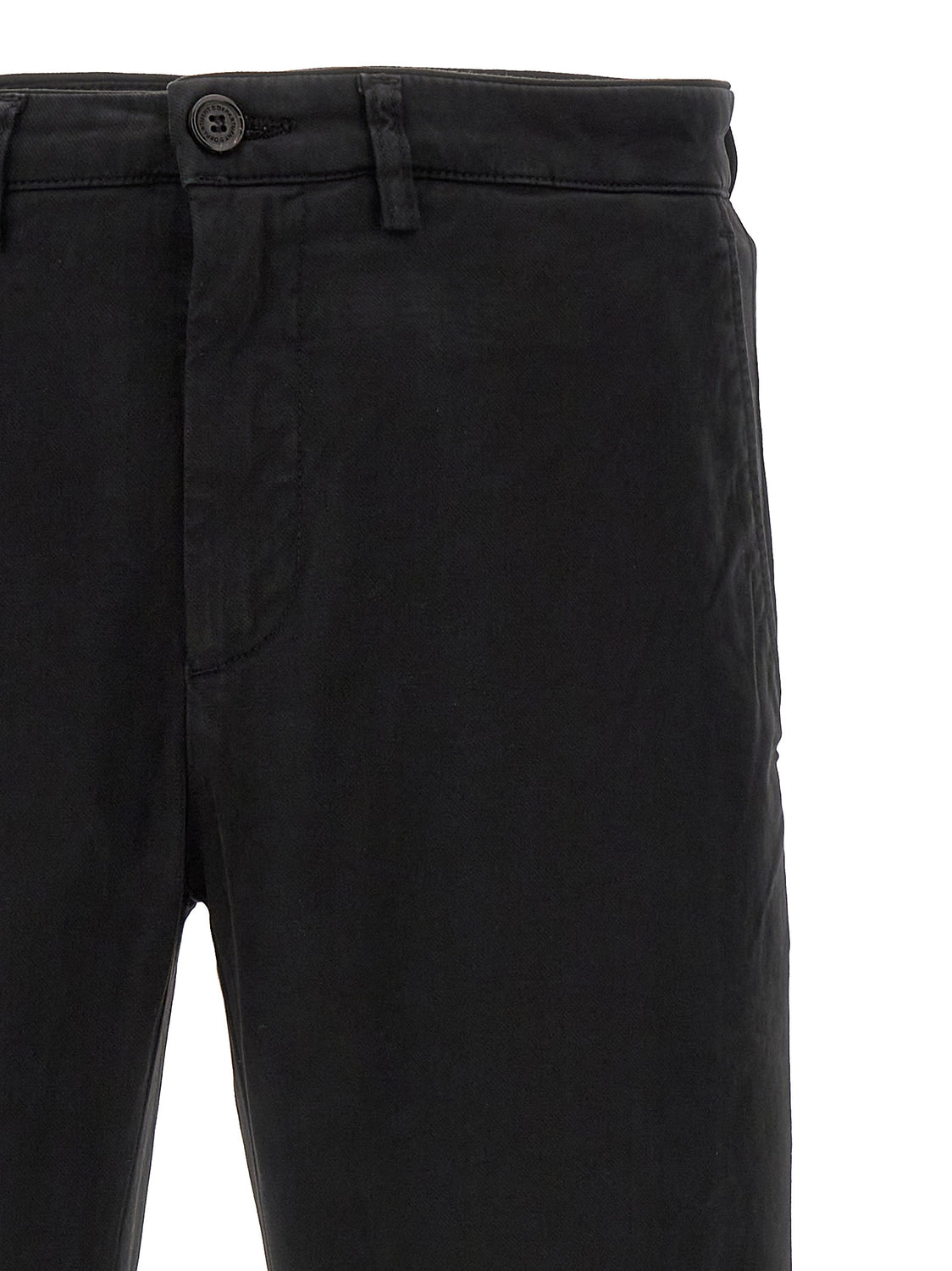 Black Cotton Casual Pants