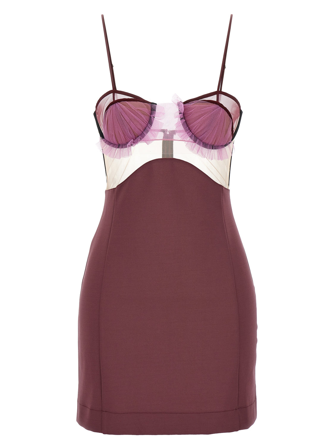 Purple Viscose Short Dress