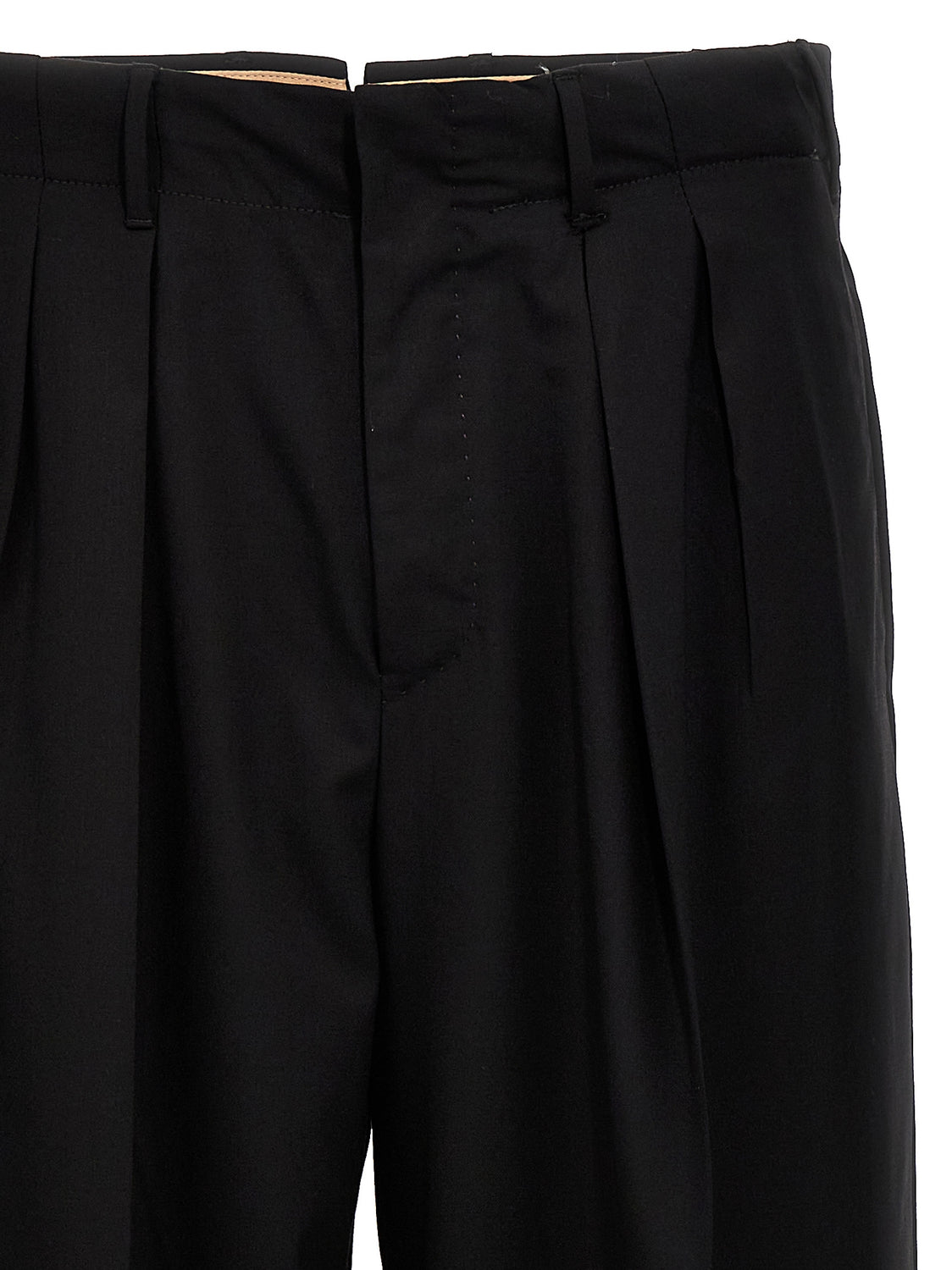 Black Virgin Wool Dress Pants