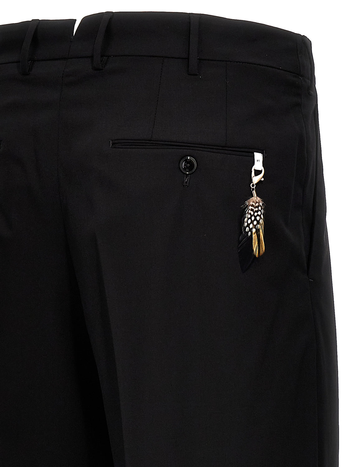 Black Virgin Wool Dress Pants