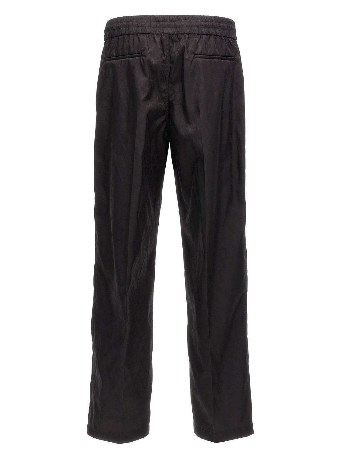 Black Polyamide Casual Pants