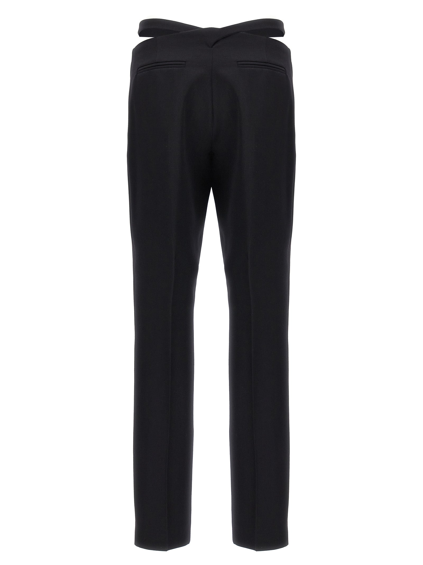 Black Virgin Wool Dress Pants