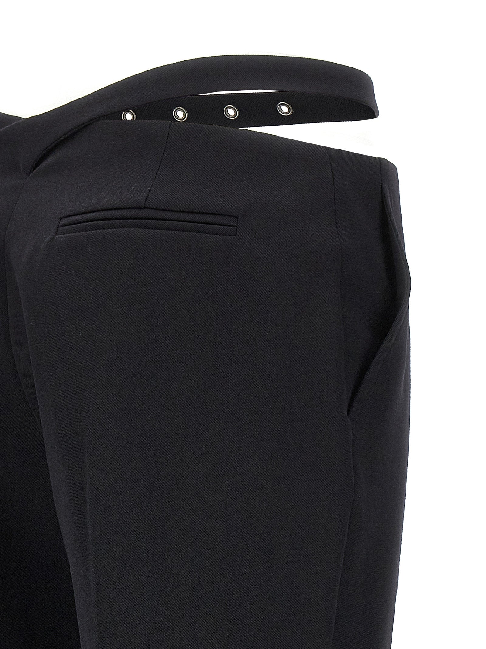 Black Virgin Wool Dress Pants