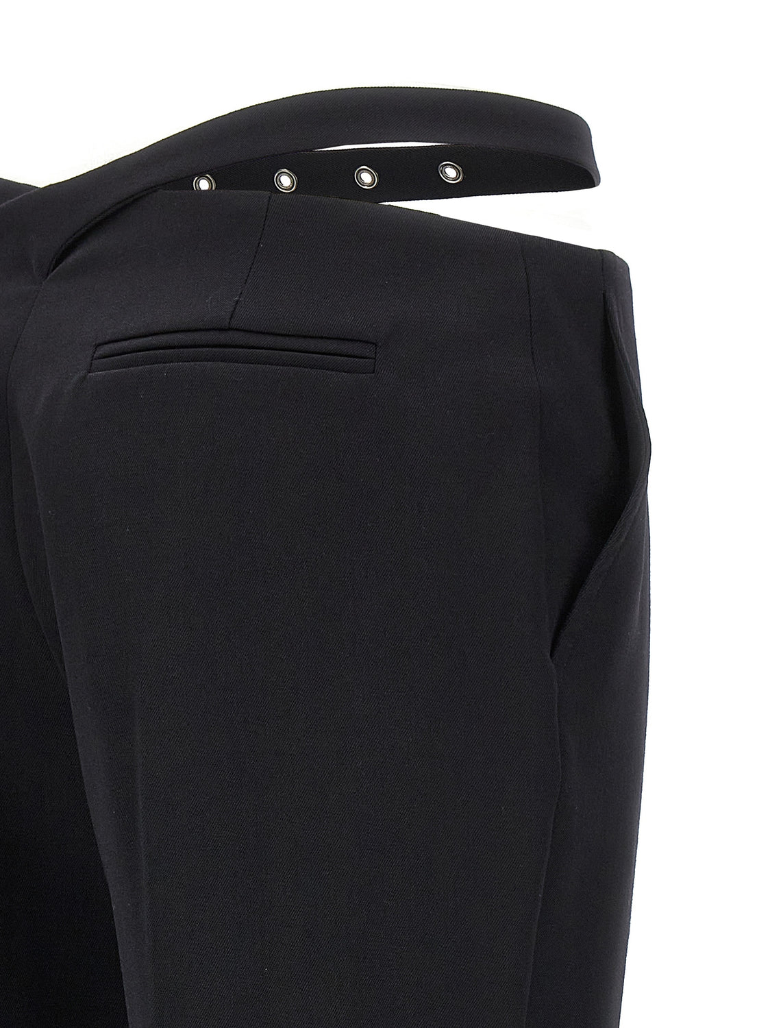 Black Virgin Wool Dress Pants