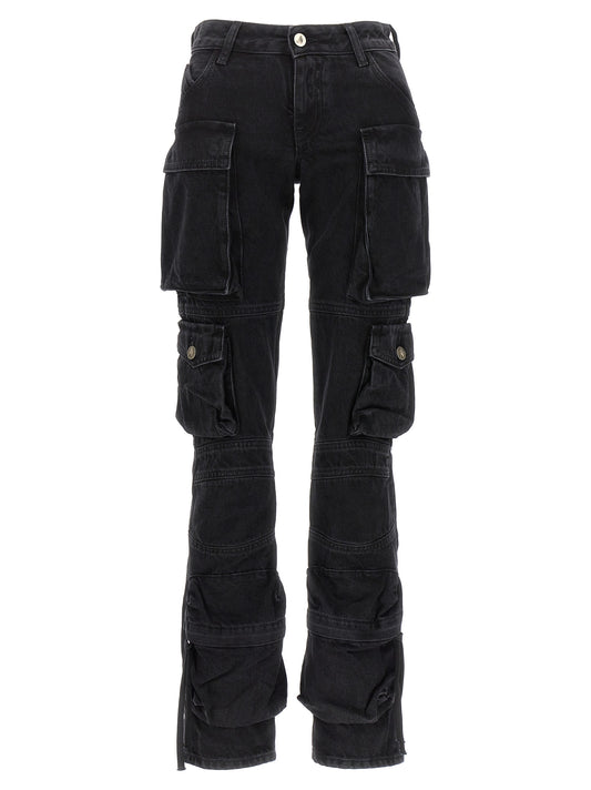 Black Cotton Cargo Pants