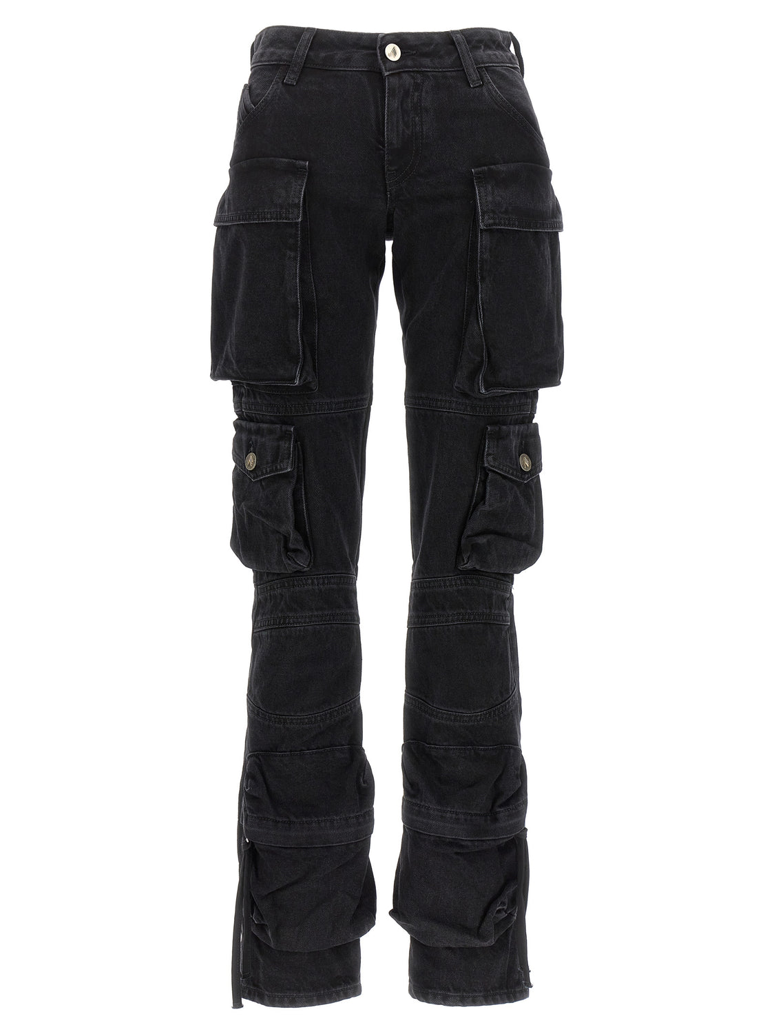 Black Cotton Cargo Pants