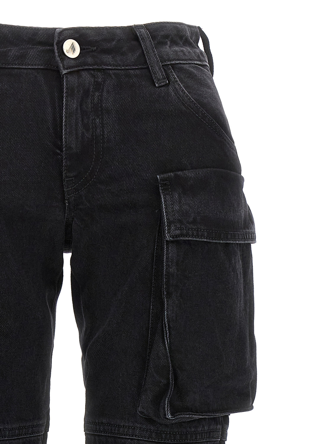 Black Cotton Cargo Pants