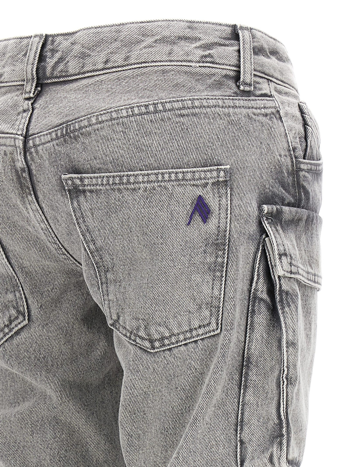Gray Cotton Cargo Pants
