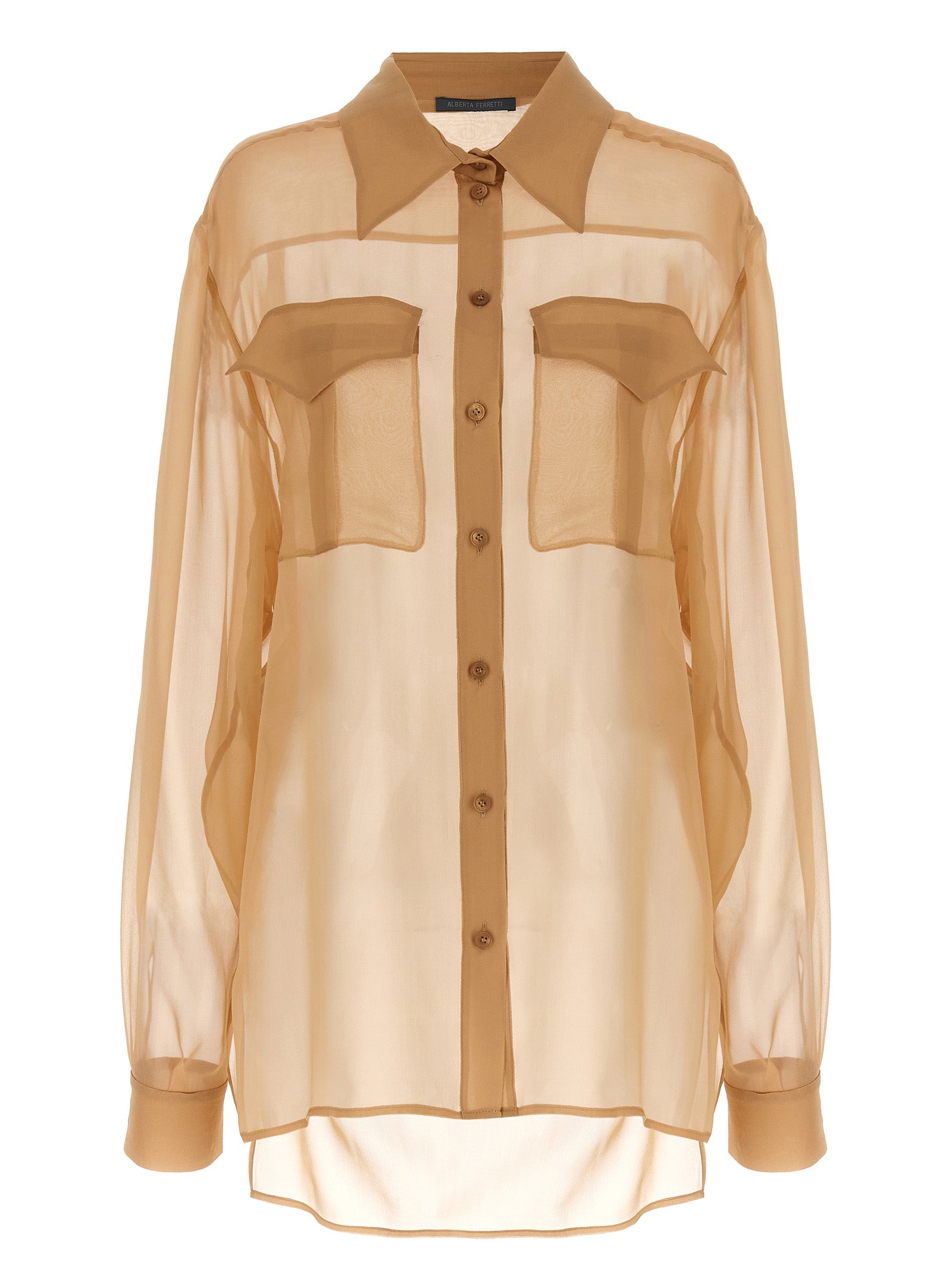 Beige Silk Blouse