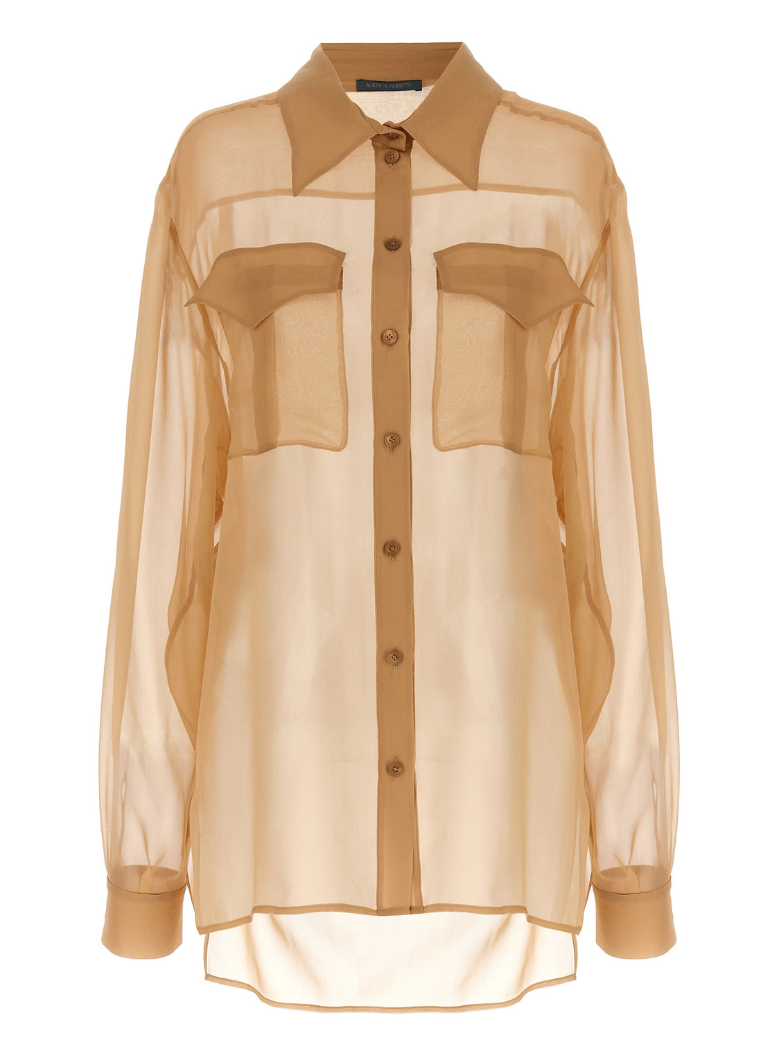 Beige Silk Blouse