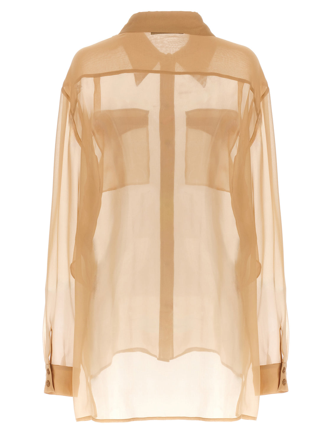Beige Silk Blouse