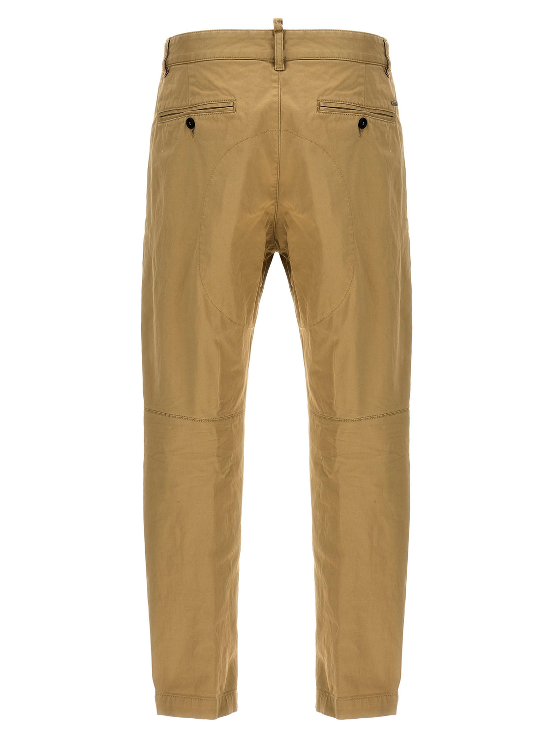 Beige Cotton Chino Pants