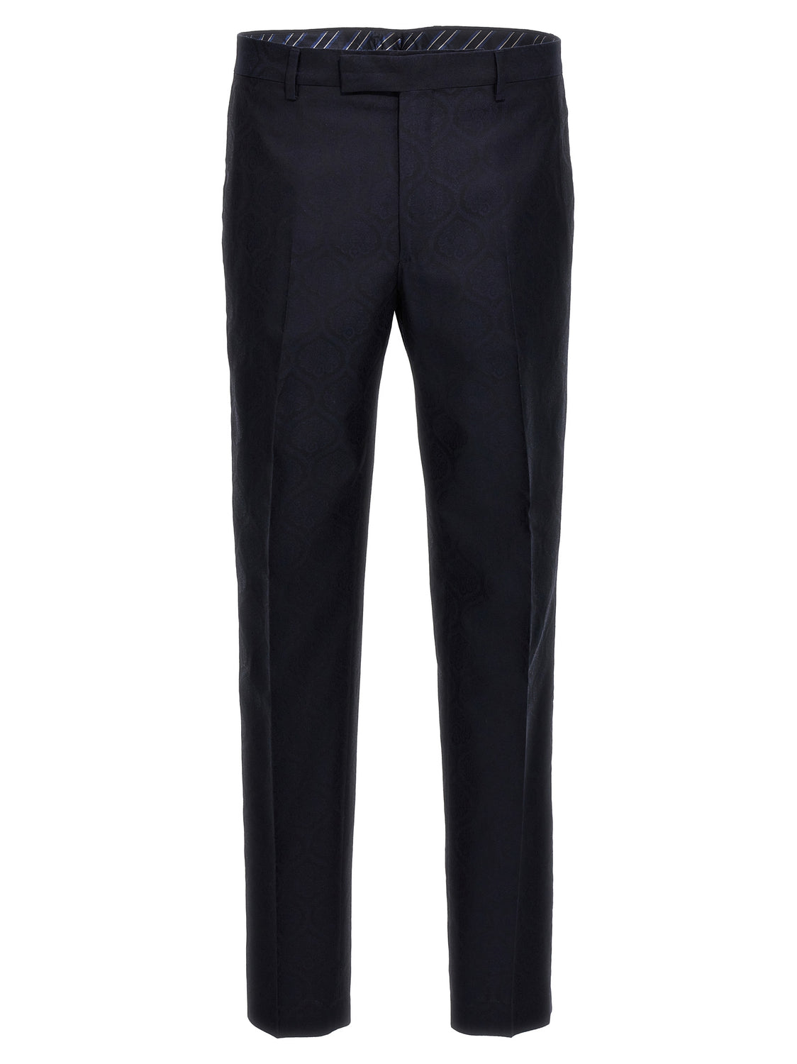 Blue Cotton Dress Pants