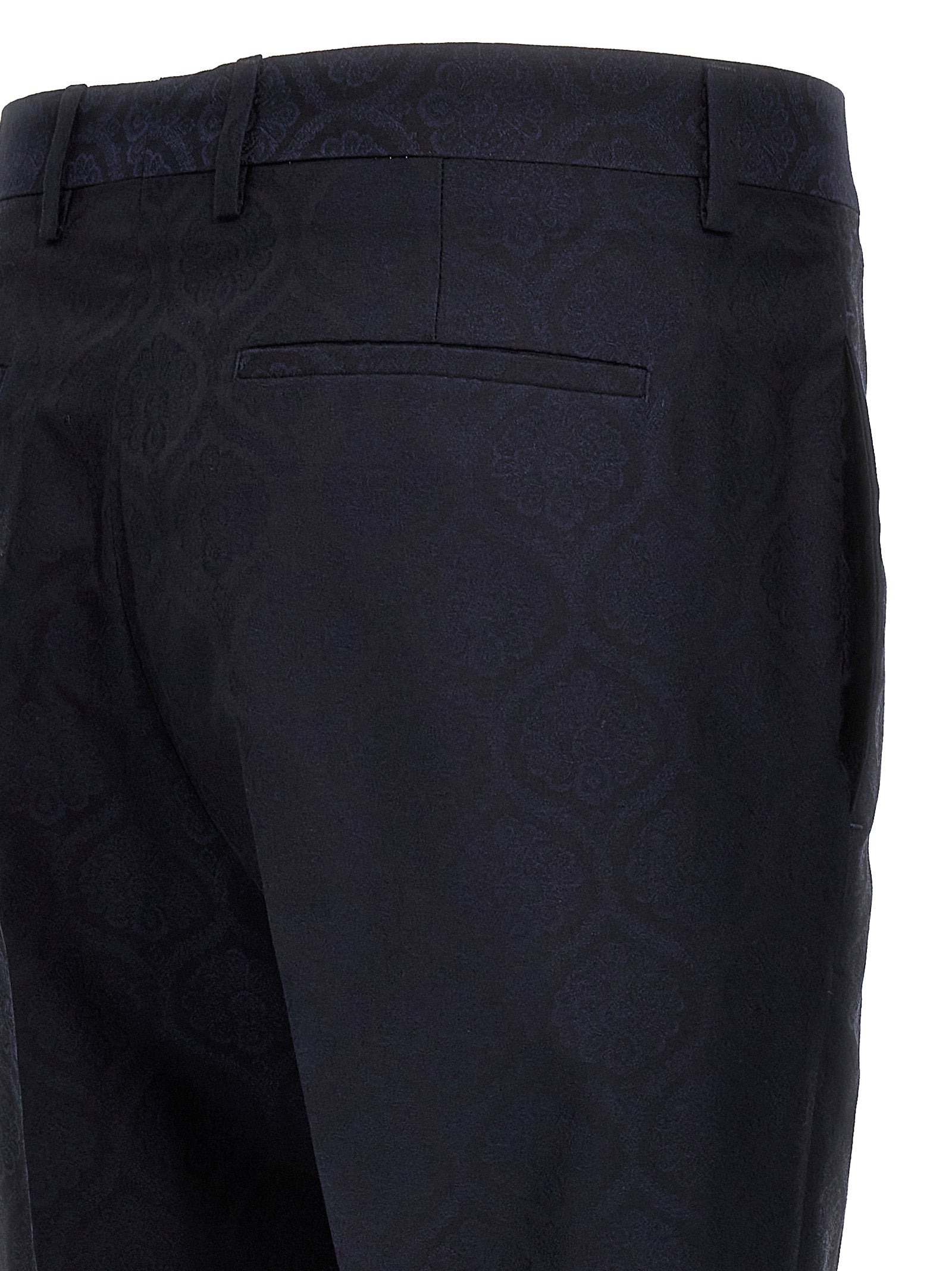 Blue Cotton Dress Pants