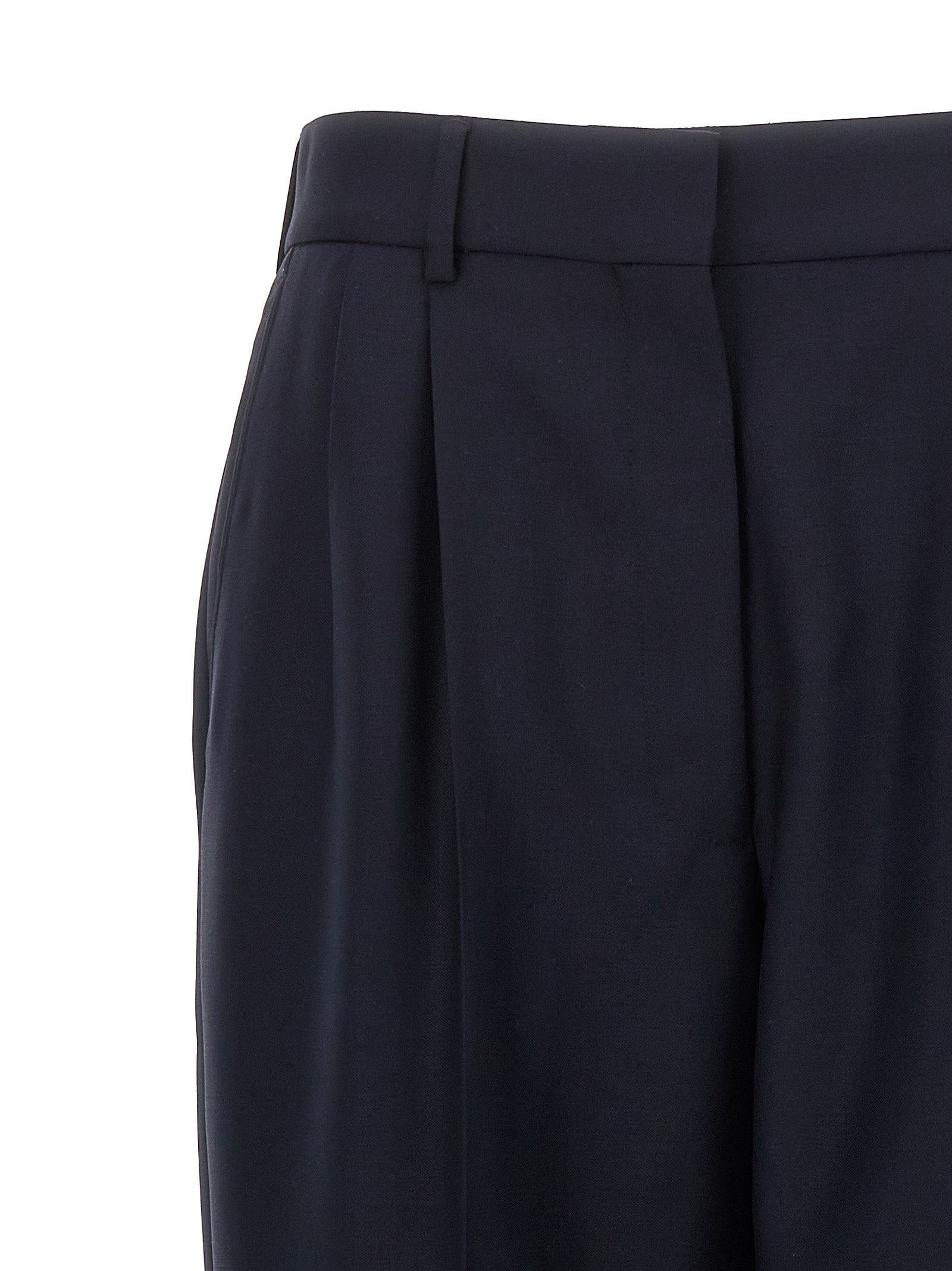 Blue Virgin Wool Pants