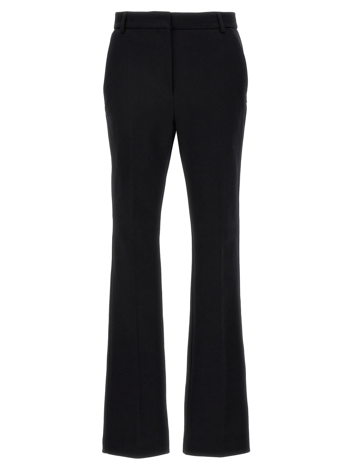 Black Cotton Casual Pants