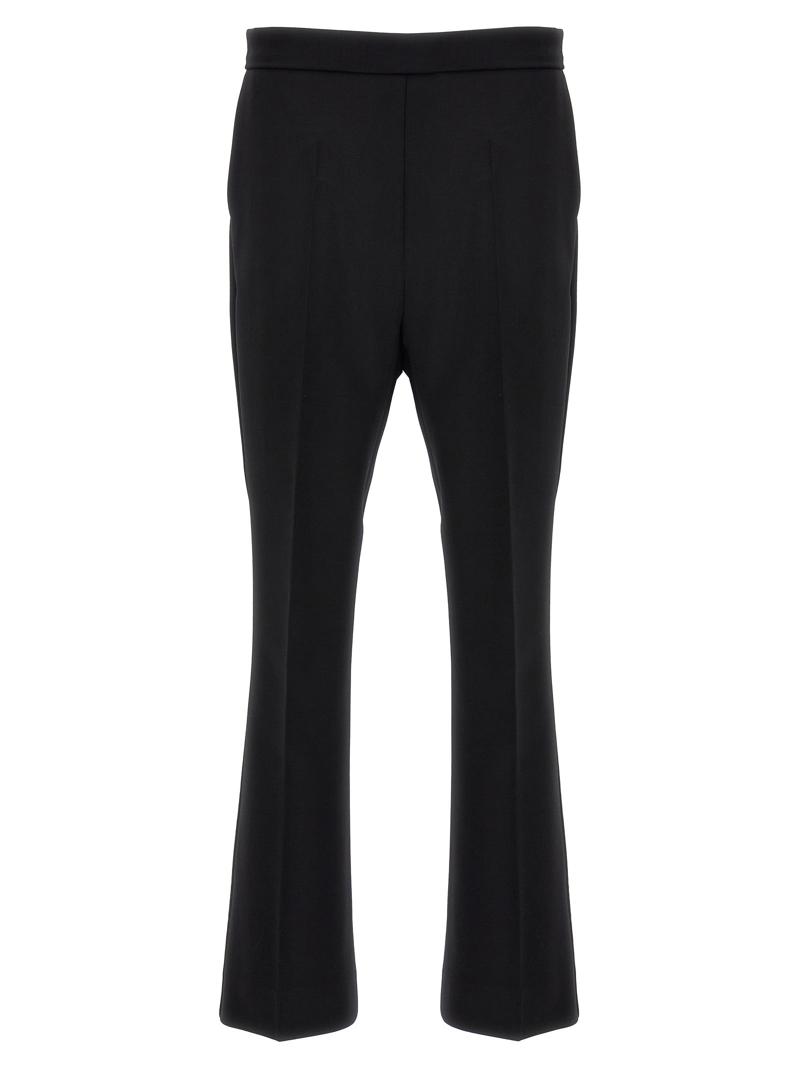 Black Virgin Wool Cropped Pants
